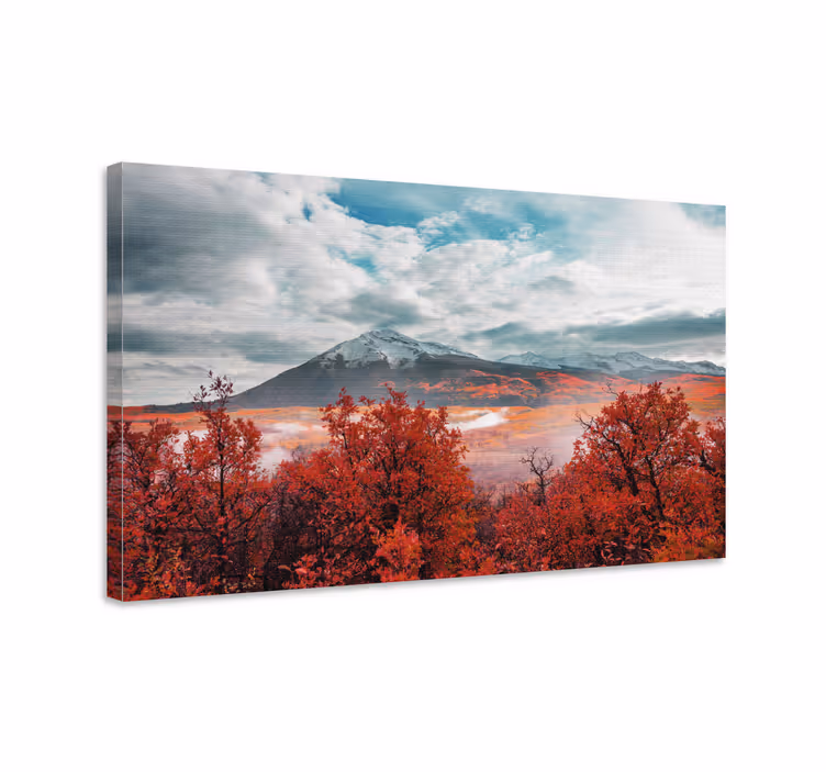 Dipinto di paesaggio vista maestosa sulle montagne - TenStickers