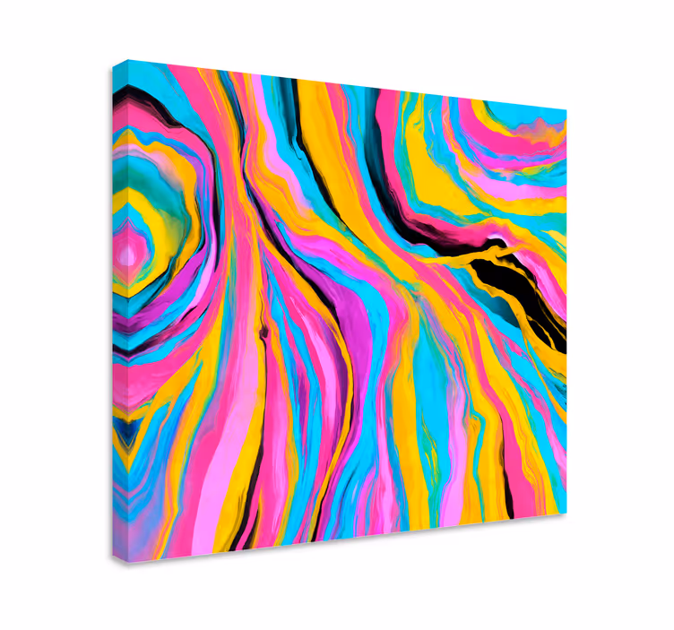 Dipinto astratto onde fluide colorate - TenStickers