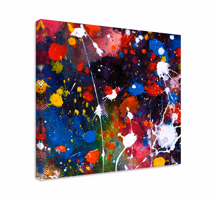 Dipinto astratto motivi di schizzi colorati - TenStickers