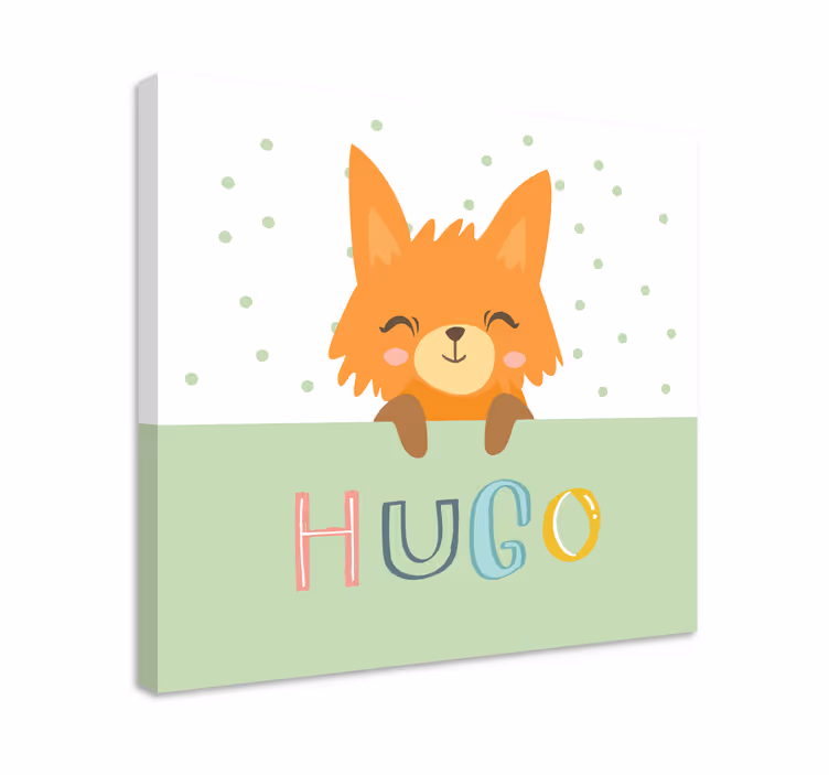 Cornice quadro con animali e insetti volpe sorridente - TenStickers