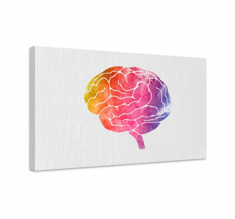 Dipinto con frase arte cerebrale colorata - TenStickers