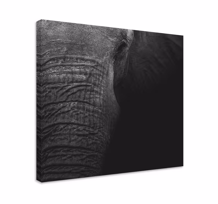 Dipinto con elefanti ritratto di elefante maestoso - TenStickers