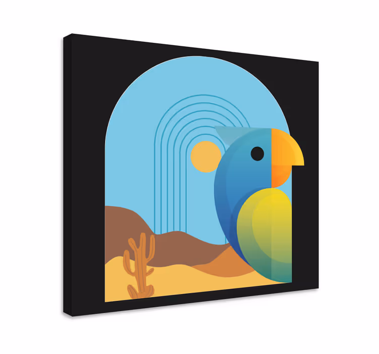 Cornice quadro con animali e insetti ritratto di pappagallo - TenStickers