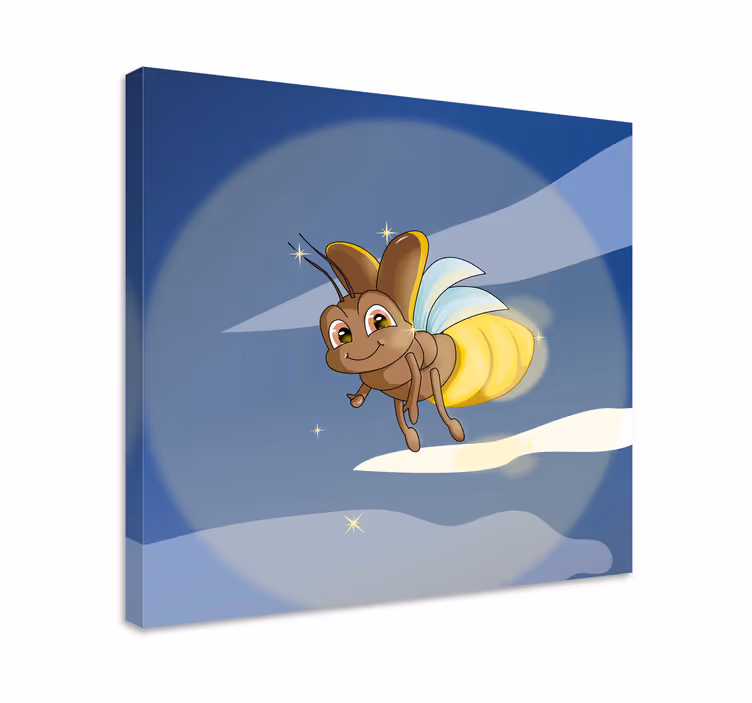 Dipinto con uccelli insetto felice volante - TenStickers