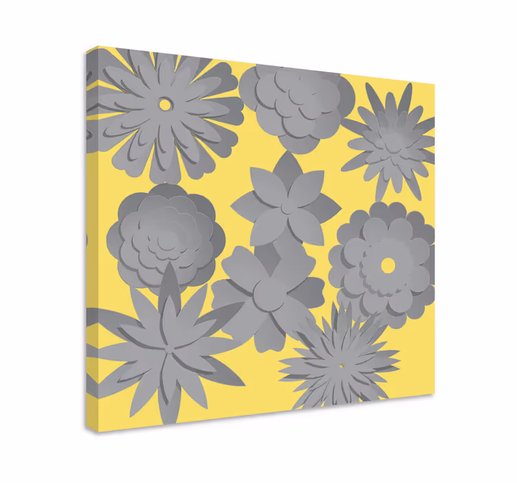 Dipinto con fiori sagoma floreale - TenStickers