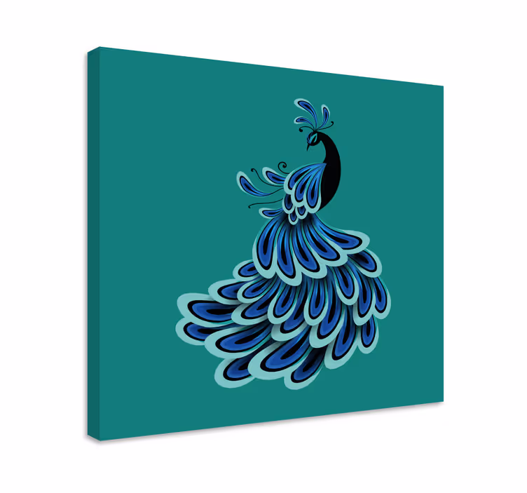 Dipinto 3d design elegante pavo reale - TenStickers