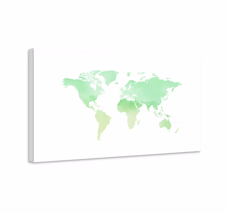 Dipinto mappamondo acquerello mondo - TenStickers