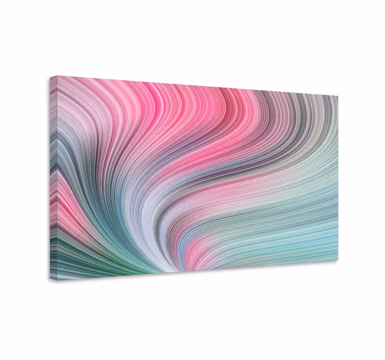 Dipinto astratto onde di colore curvate - TenStickers