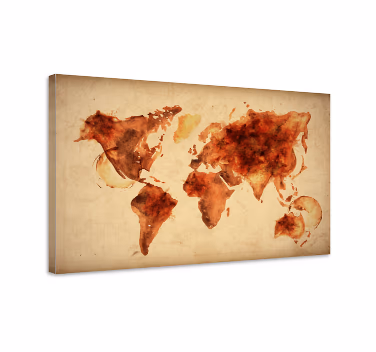 Dipinto mappamondo mappa globale ad acquerello - TenStickers