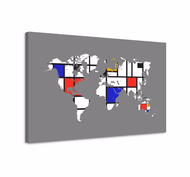 Dipinto mappamondo composizione mappamondo - TenStickers