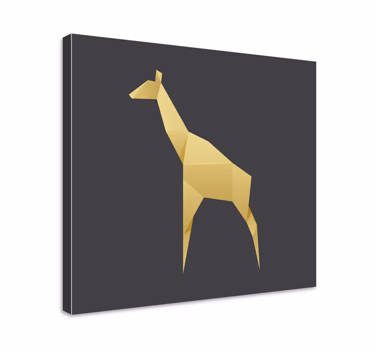 Dipinto con cavallo silhouette di giraffa elegante - TenStickers