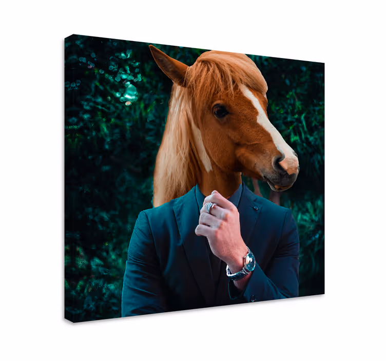 Dipinto con cavallo ritratto di testa di cavallo - TenStickers