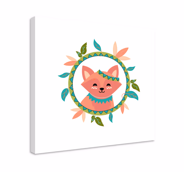 Dipinto gatto ritratto di volpe affascinante - TenStickers