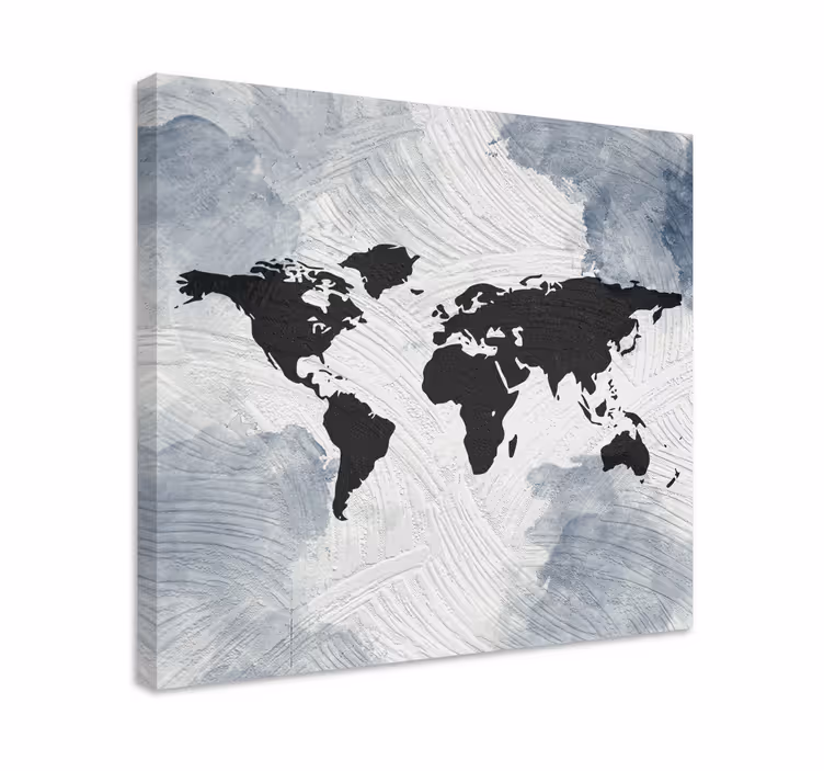 Dipinto mappamondo contorno globale moderno - TenStickers