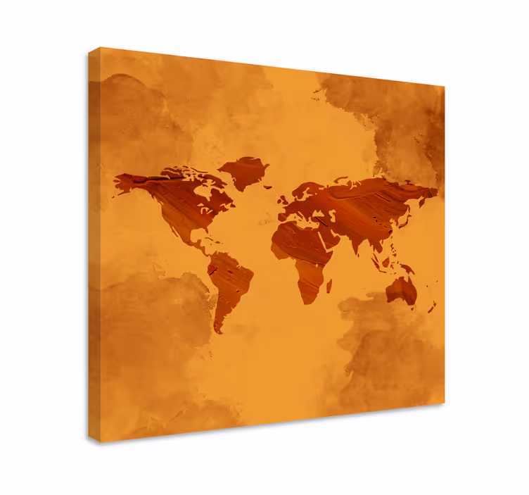 Dipinto mappamondo mappa mondiale vintage - TenStickers