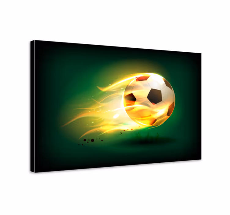 Quadro per ragazzi Bel calcio in fiamme - TenStickers