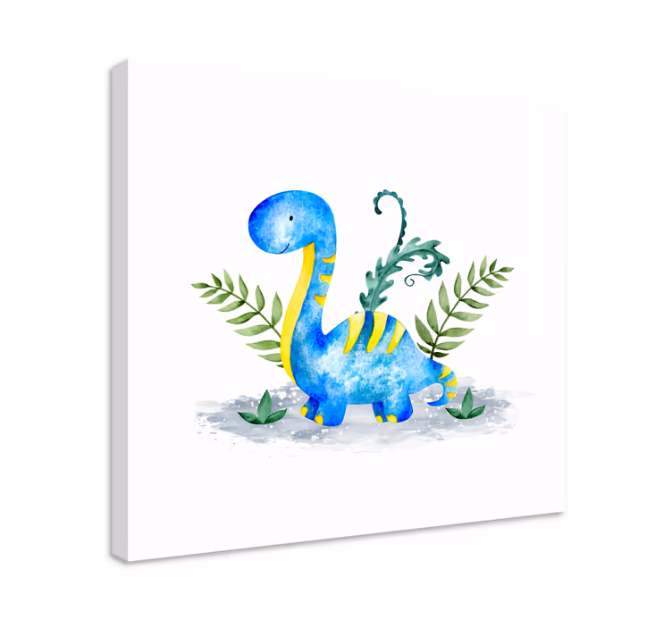Dipinto con dinosauri personaggio dinosauro carino - TenStickers