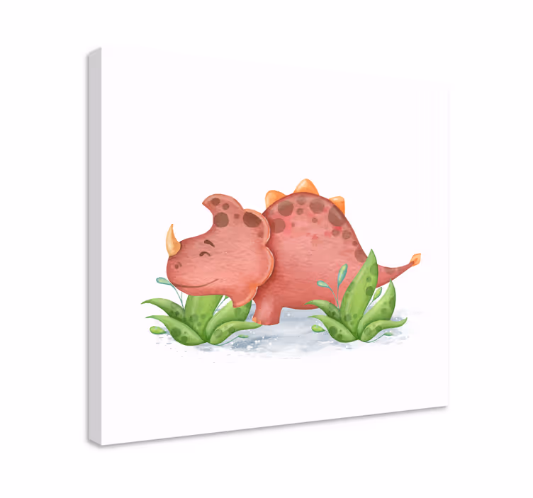 Dipinto con dinosauri cucciolo di triceratopo - TenStickers