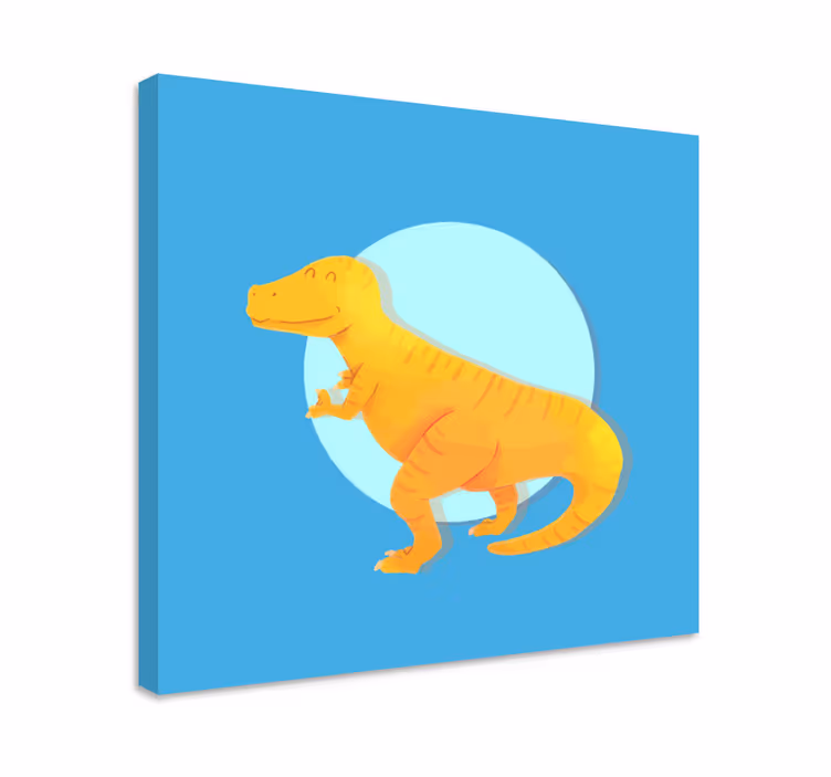 Dipinto con dinosauri t-rex allegro - TenStickers