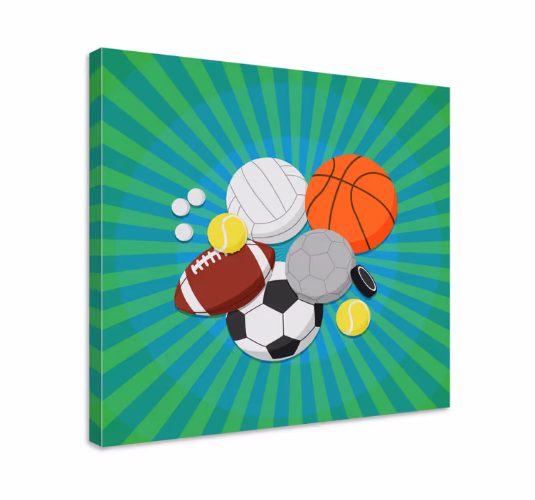Quadri sportivi palle sportive diverse - TenStickers