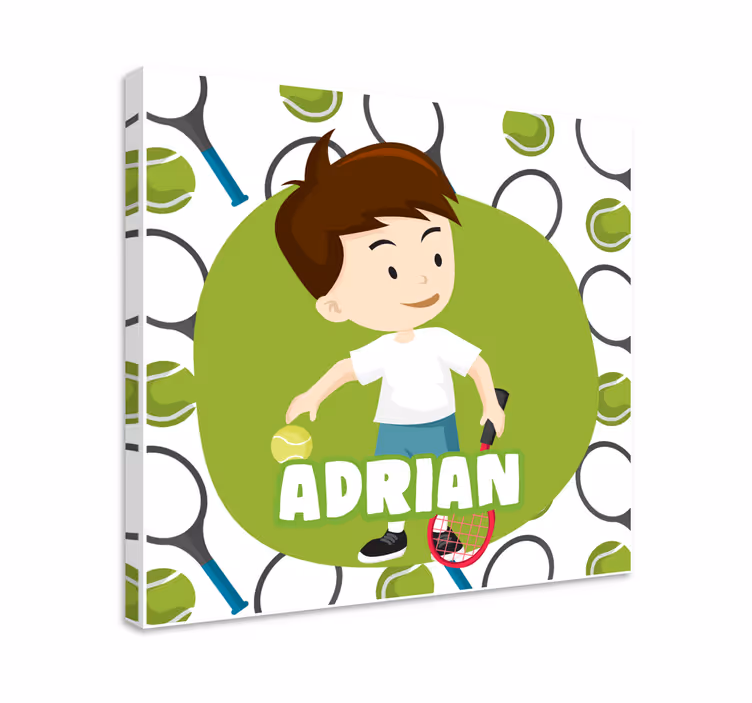 Cornice quadro per bambini pallina da tennis personalizzata - TenStickers