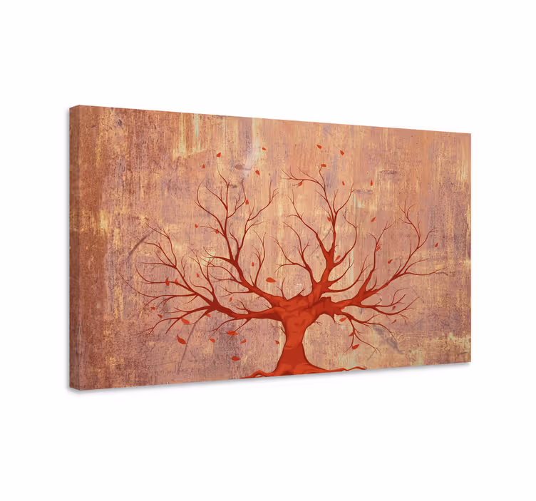 Dipinto alberi albero autunnale senza foglie - TenStickers