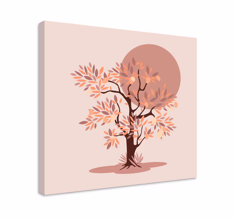 Dipinto alberi silhouette di albero d'autunno - TenStickers