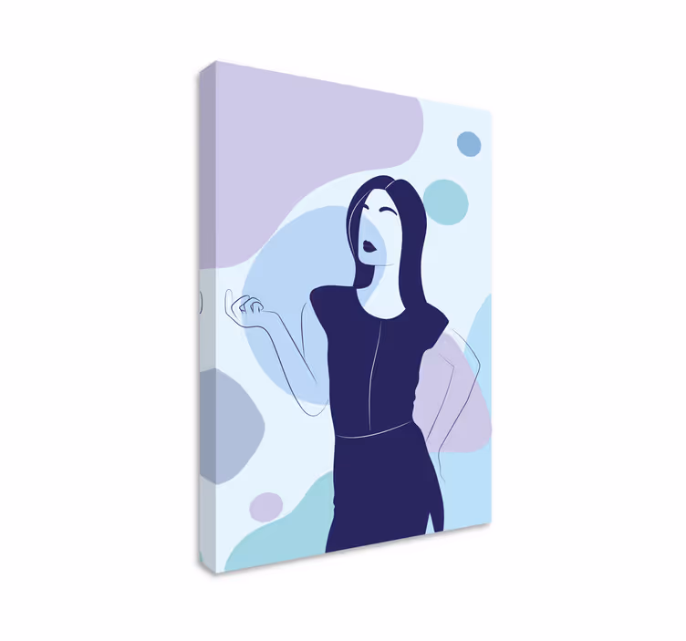 Quadri con persona e personaggi gesto di donna stilizzato - TenStickers
