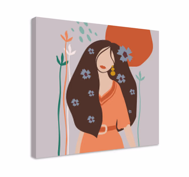 Quadri con persona e personaggi ritratto femminile chic - TenStickers