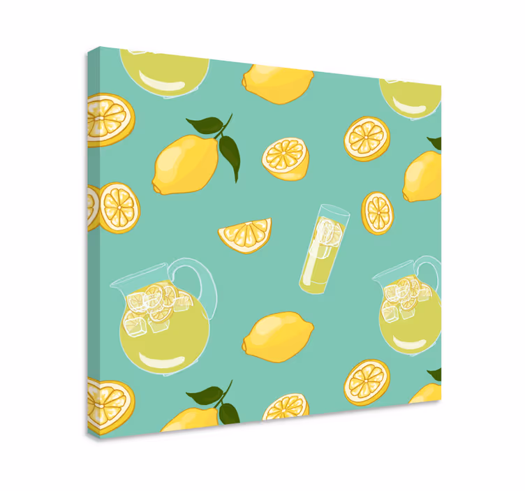 Dipinto con frutta e natura morta limonata fresca - TenStickers