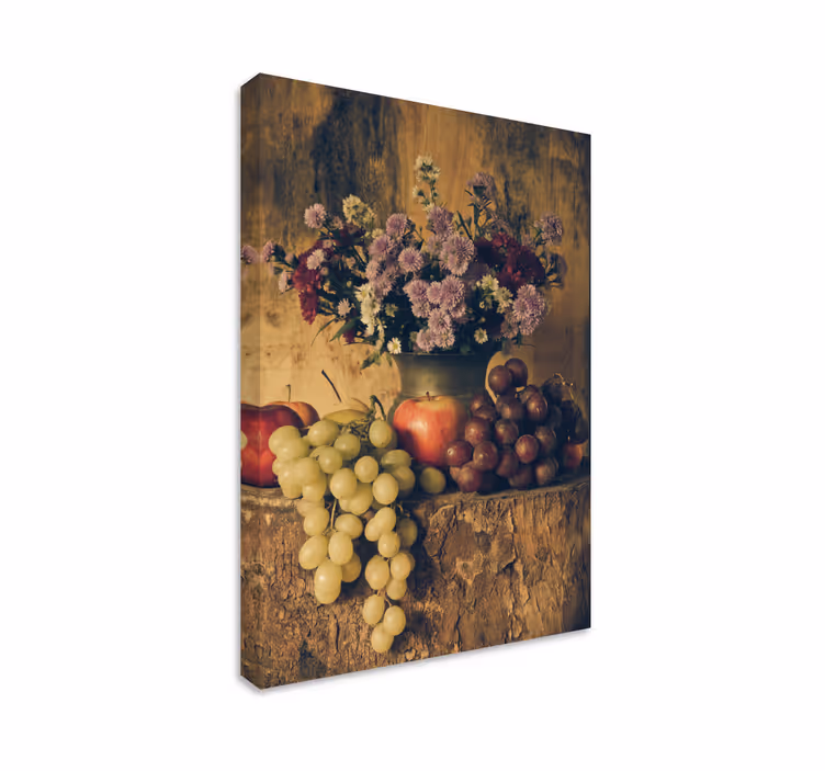 Dipinto con fiori e piante frutti e fiori - TenStickers