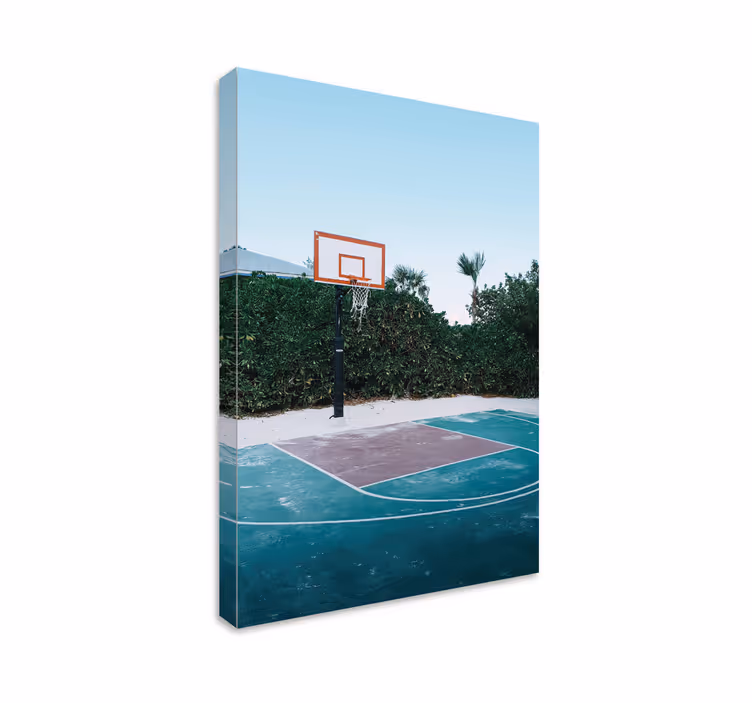Quadri sportivi scena di un campo da basket - TenStickers