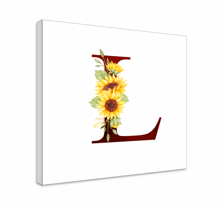 Dipinto con fiori lettera girasole l - TenStickers