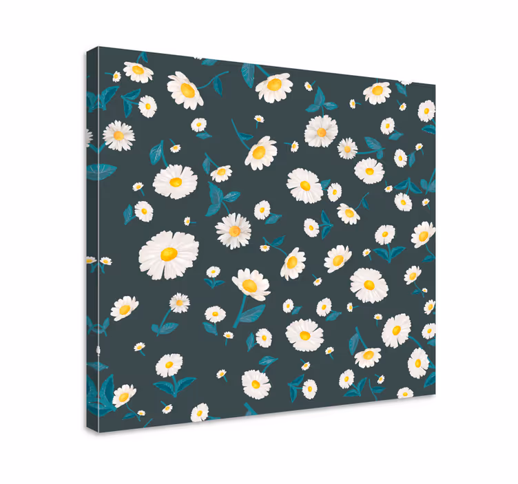 Dipinto con fiori e piante modello margherita - TenStickers
