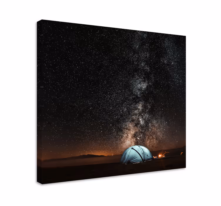 Quadro di paesaggio Notte in campeggio in montagna - TenStickers