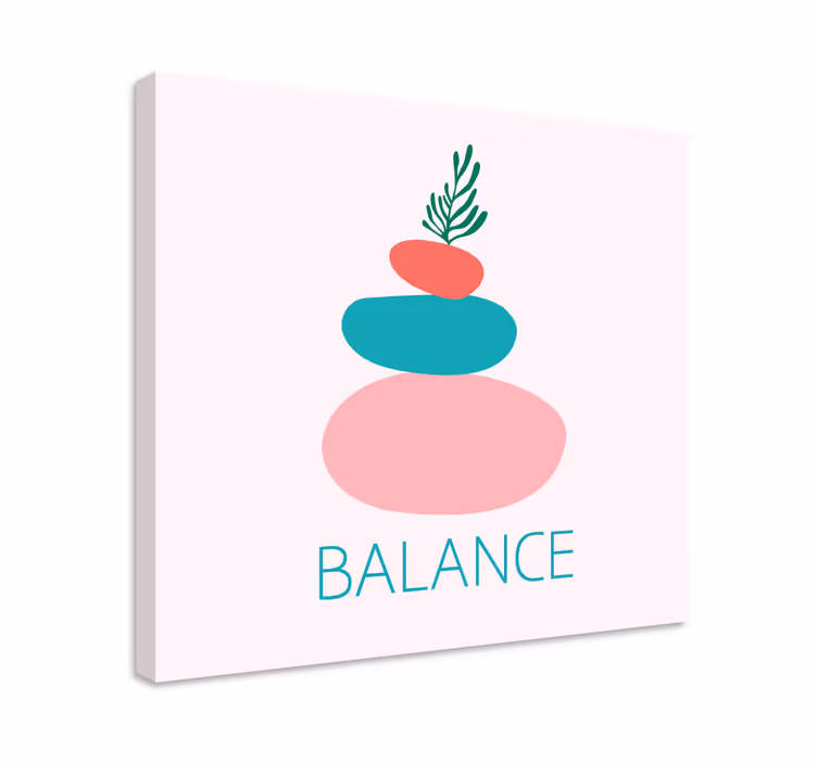 Cornice quadro ornamentale pila di pietre bilanciate - TenStickers