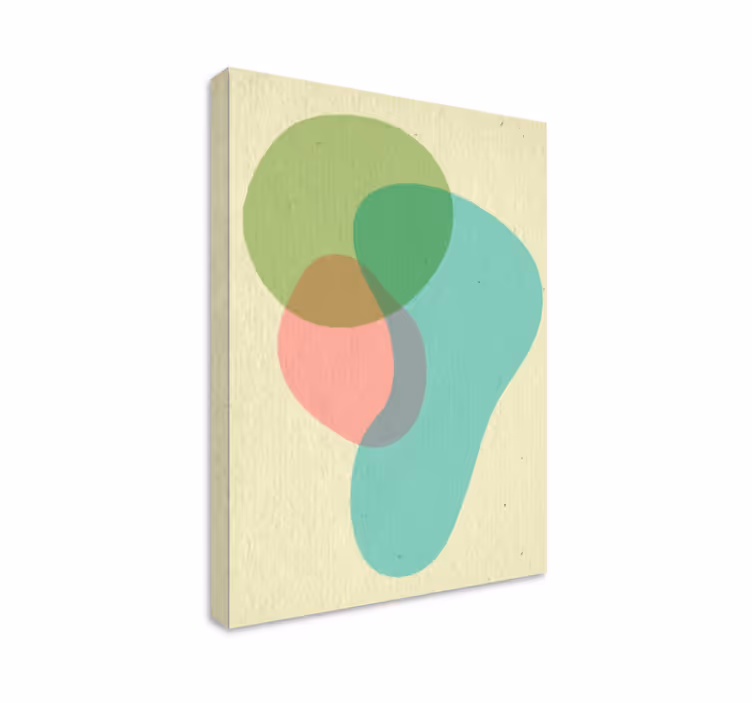 Dipinto astratto composizione di forme fluide - TenStickers