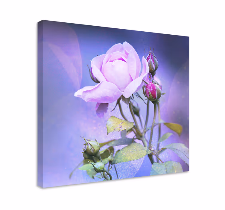 Dipinto con fiori e piante rosa in fiore rosa - TenStickers