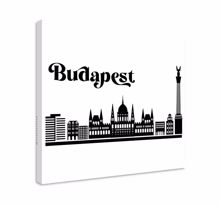 Dipinto città e paesi skyline di budapest - TenStickers