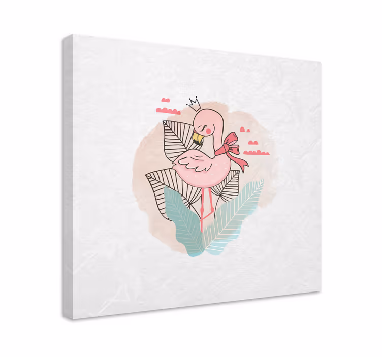 Cornice quadro con animali e insetti fenicottero con nastro - TenStickers