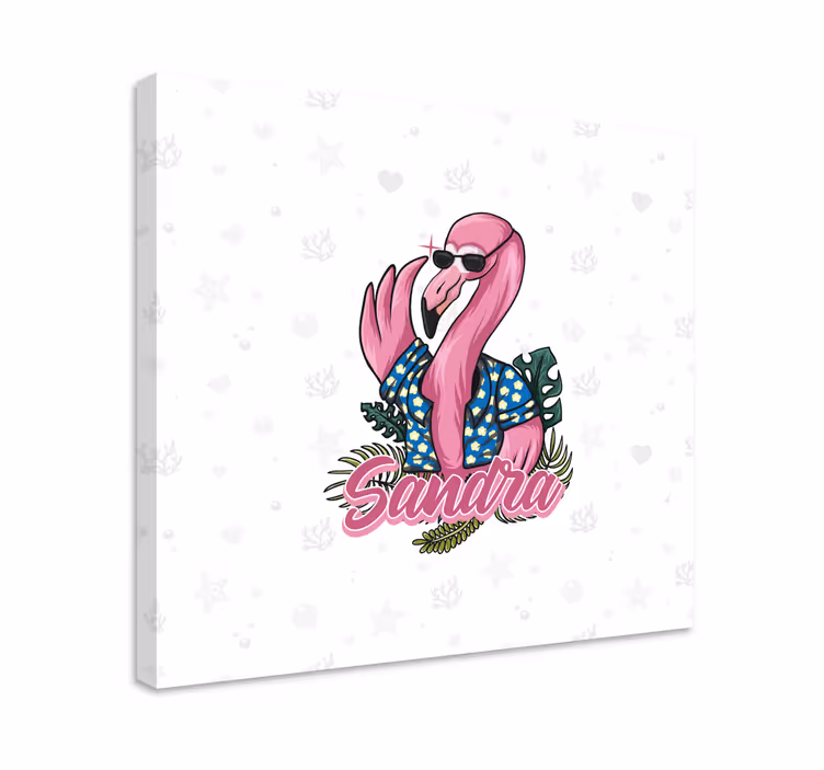 Cornice quadro con animali e insetti vibe da fenicottero - TenStickers