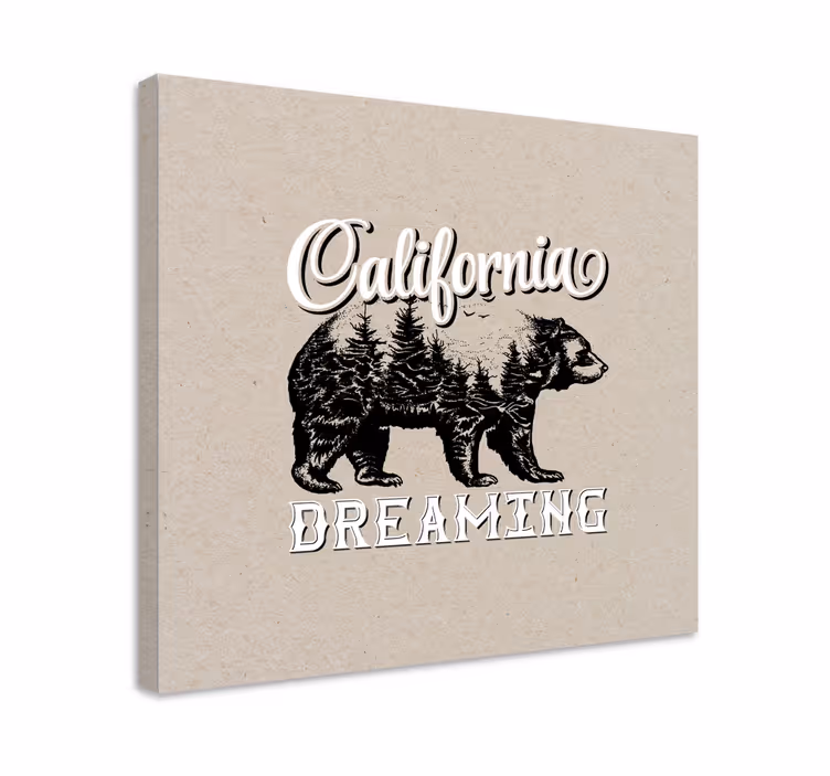 Dipinto 3d avventura dell'orso della california - TenStickers