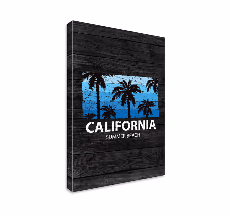 Dipinto città e paesi palme della california - TenStickers