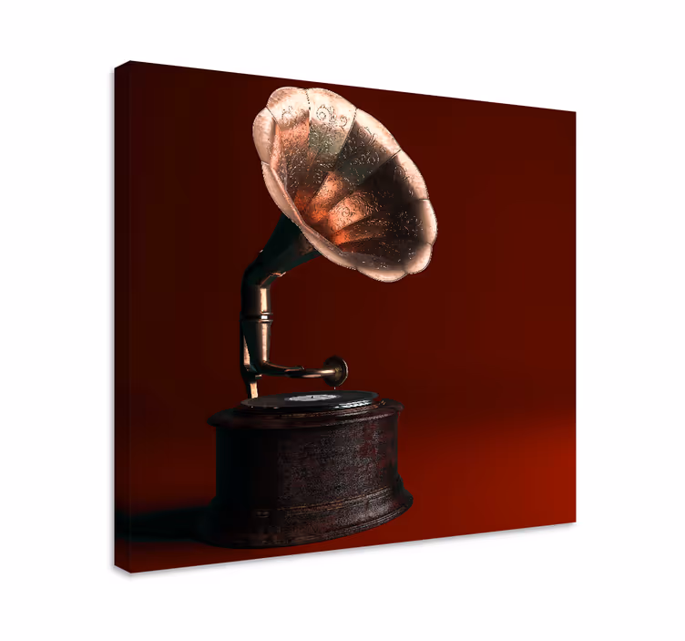 Dipinto vintage giradischi classico - TenStickers