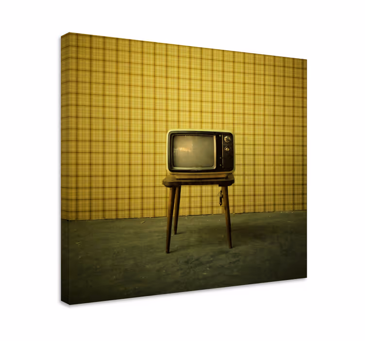 Dipinto vintage mobile tv retrò - TenStickers