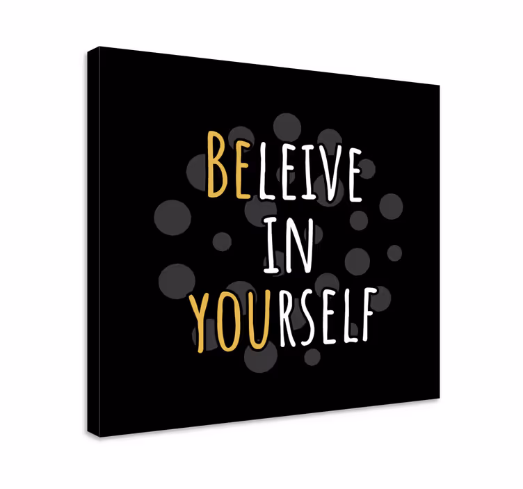 Dipinto con frase credi in te stesso - TenStickers