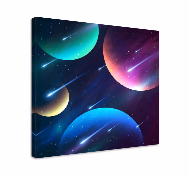 Dipinto musicale danza celestiale cosmica - TenStickers