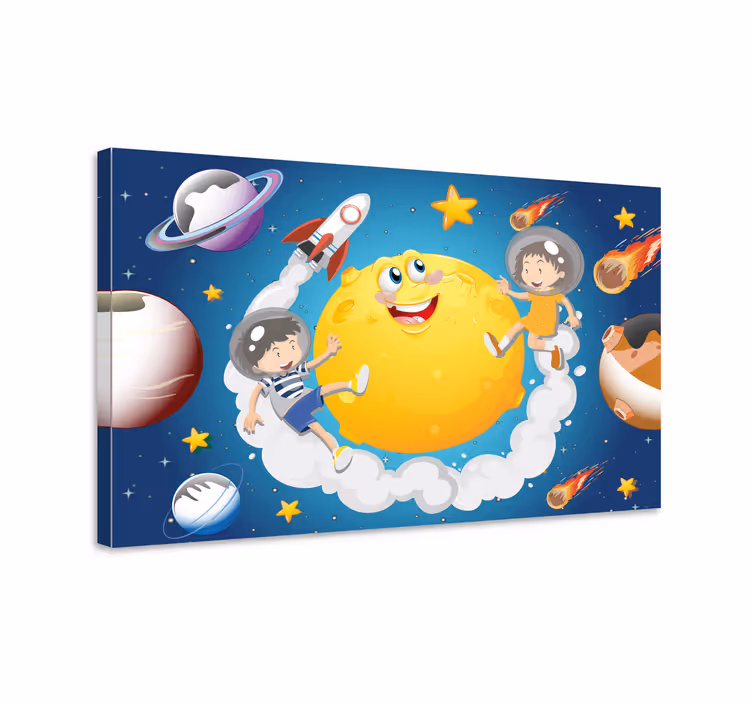 Cornice quadro per bambini avventura nello spazio - TenStickers