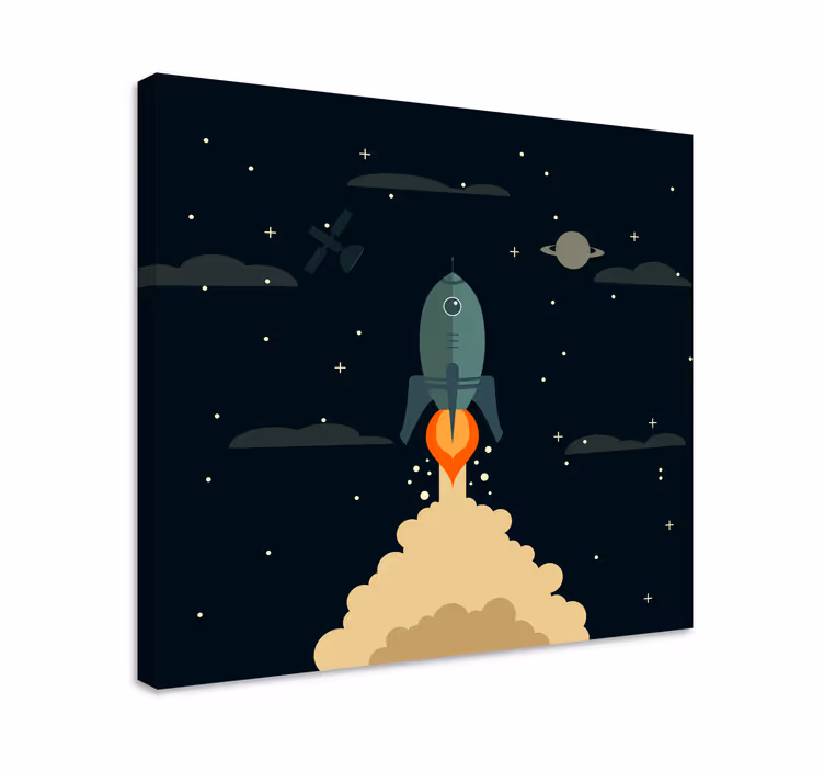 Quadro videogioco espansione lancio razzo - TenStickers
