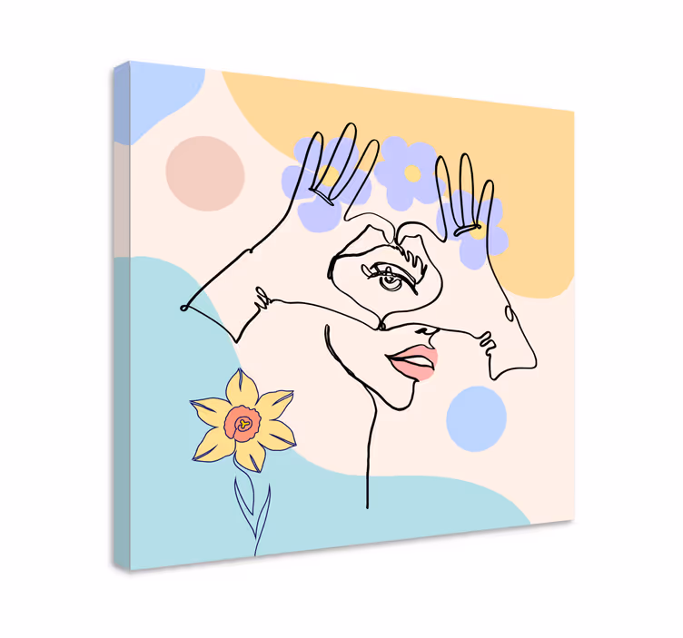 Arte dipinto disegno astratto a mano - TenStickers